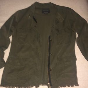 Green cropped jacket sz s